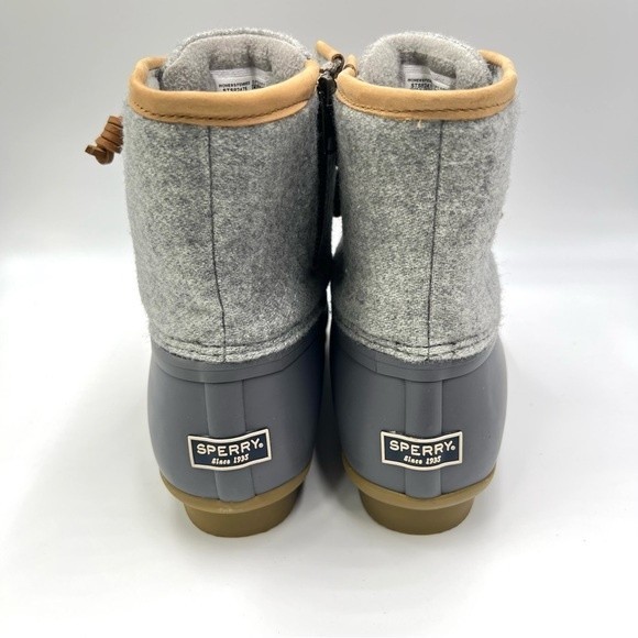 Sperry Women's Saltwater Grey Gray Wool Duck Boots STS82475 Size 9.5 - Picture 7 of 13
